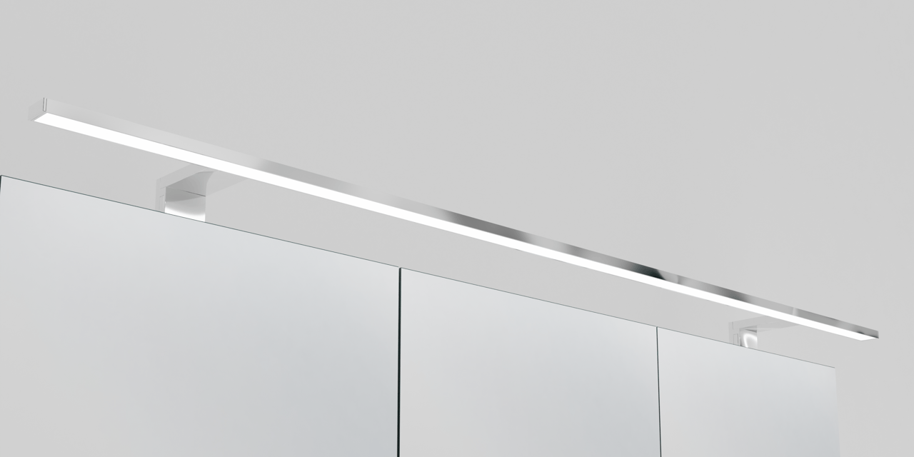 Luca Varess Cubico LED luminaire 120 cm chrome, 4000K