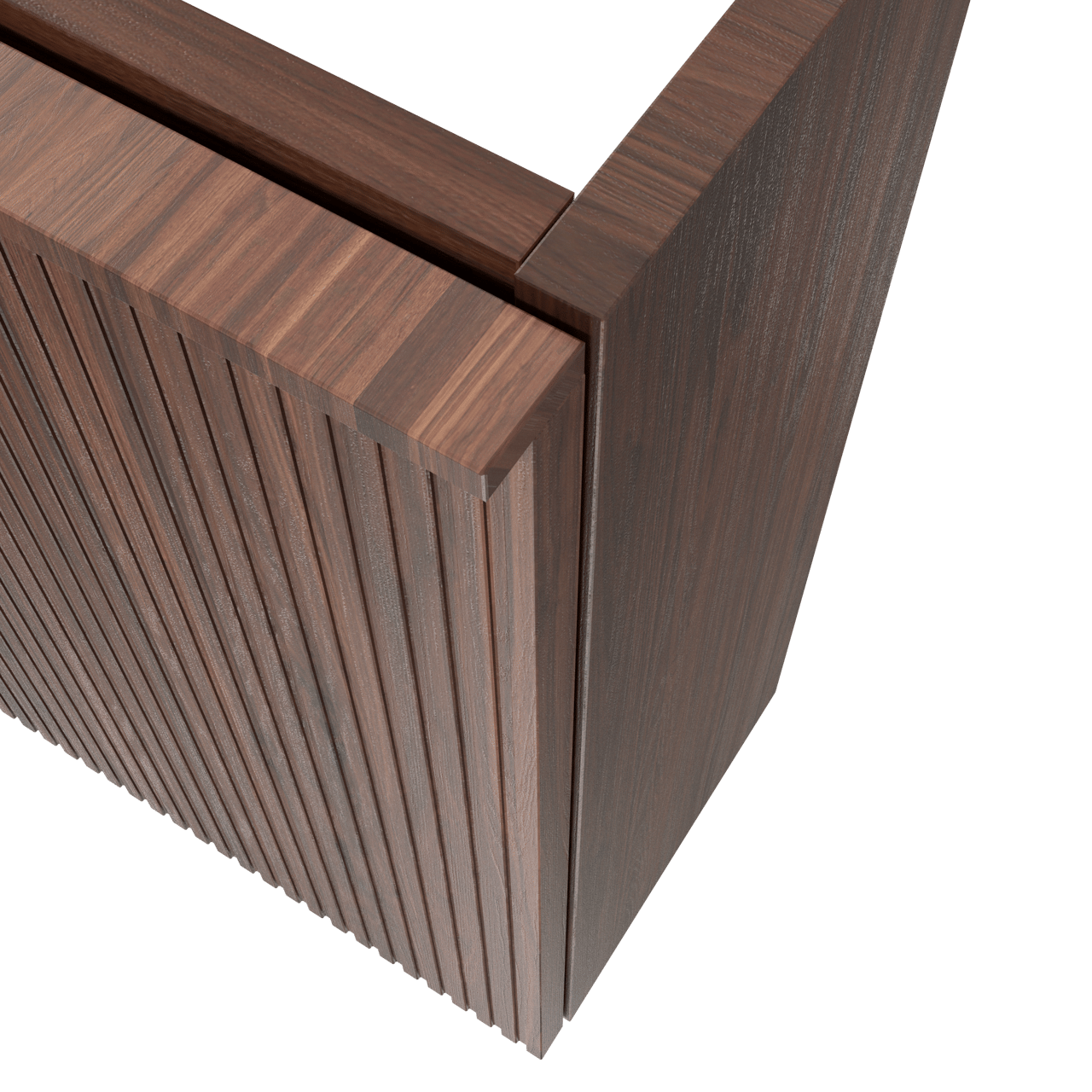 Balmani Forma zwevende toiletmeubelkast 42 x 21 cm Amerikaanse notelaar