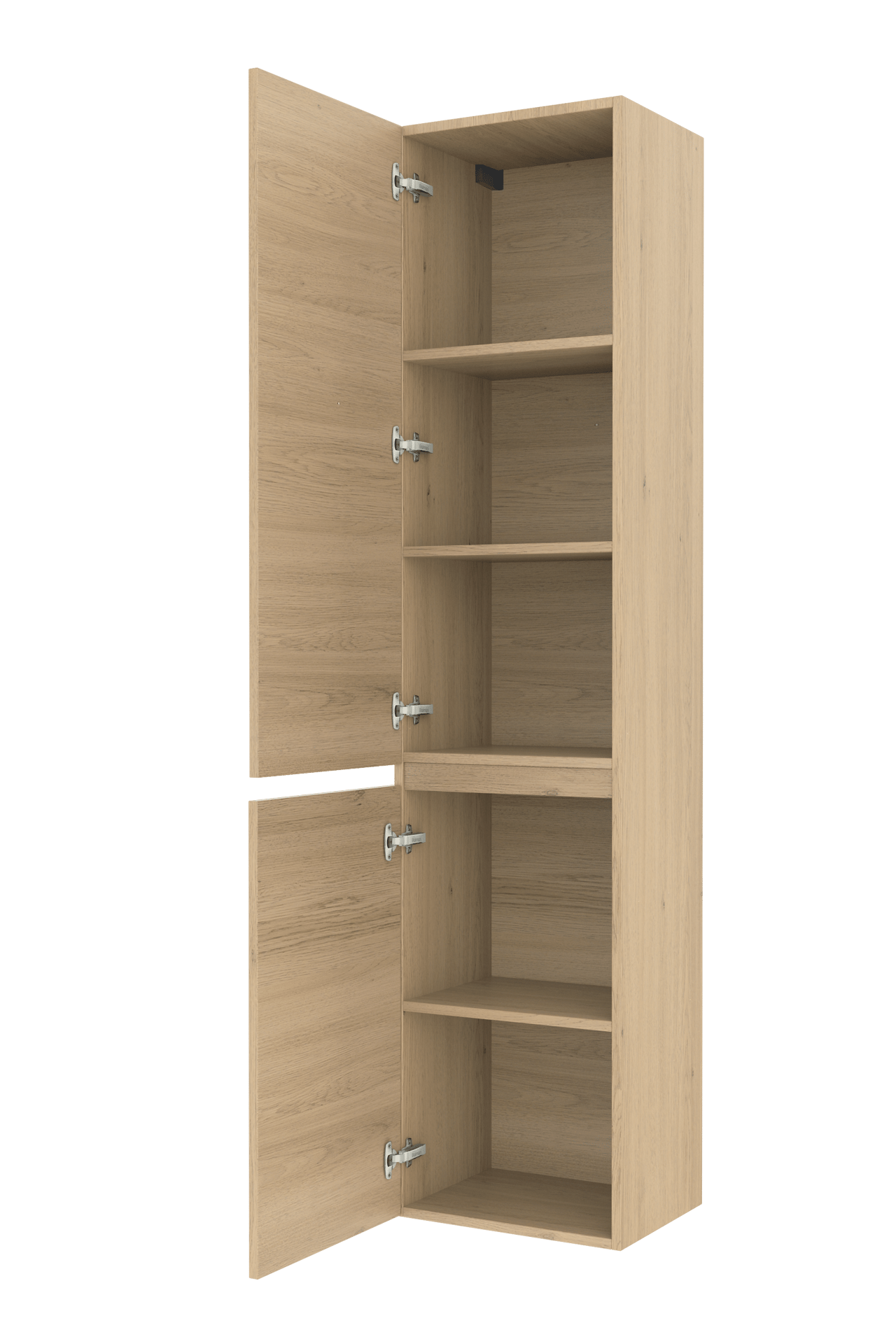 Balmani Lucida Badhochschrank: Stehend, links, Eiche verwittert, 45 x 35 x 195 cm