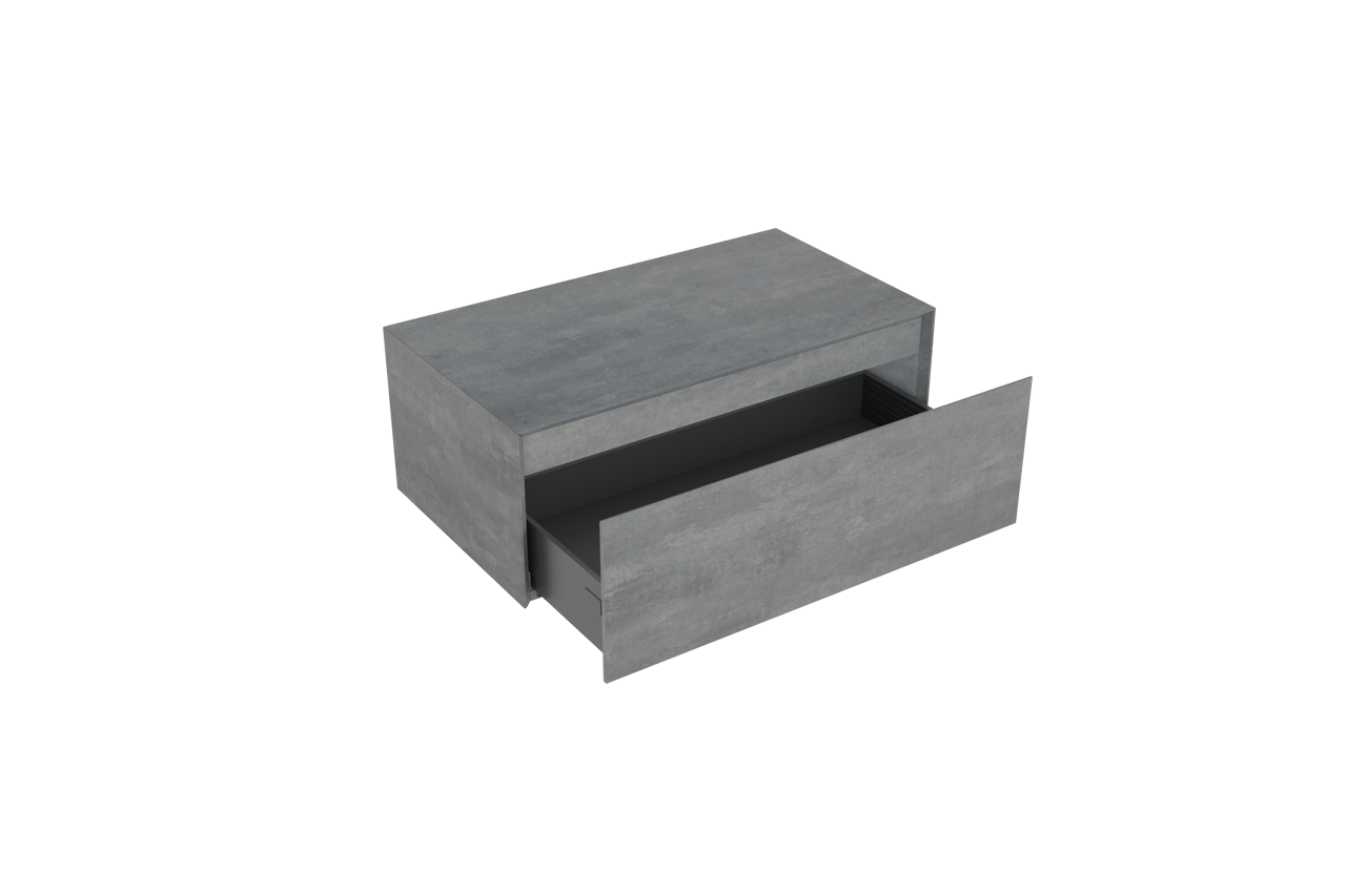 Storke Edge Modulo meuble sous-lavabo suspendu 85 x 48 cm béton gris foncé 1 tiroir