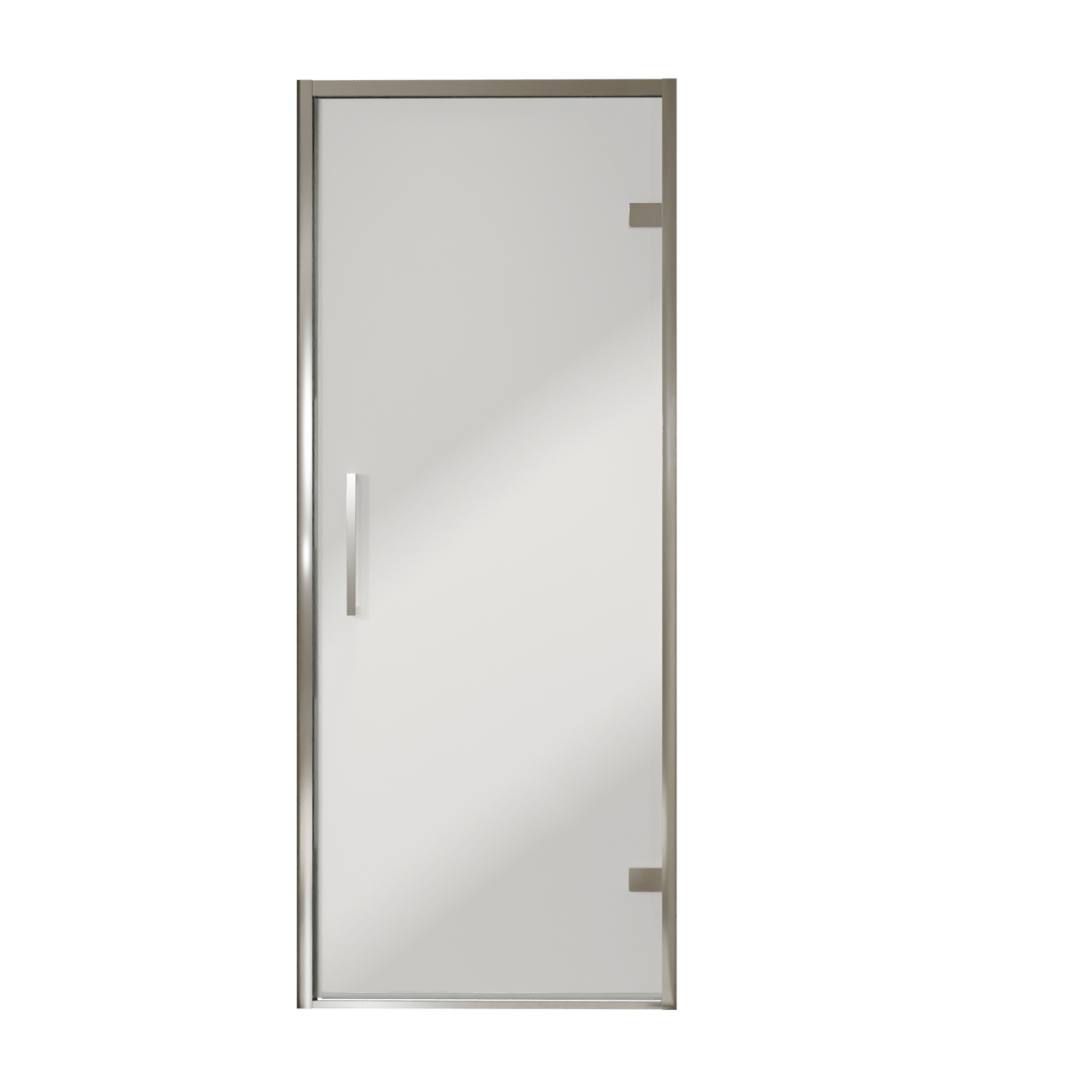 Balmani Senses Design porte pivotante à droite 90 cm x 210 cm verre Miroir Reflex, Profil chrome