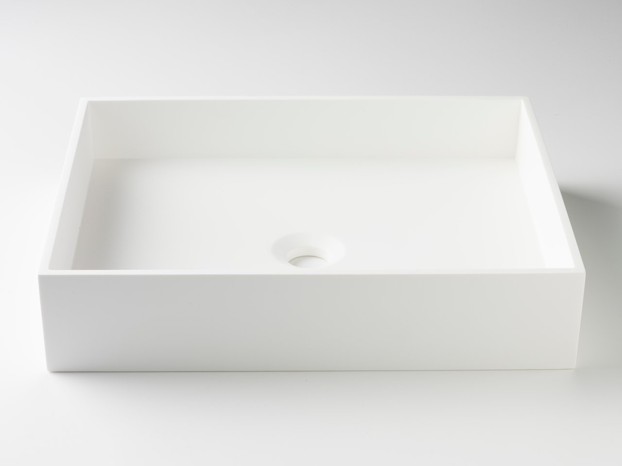 Balmani Mali Aufsatzbecken, Solid Surface matt, rechteckig 50 x 39 cm