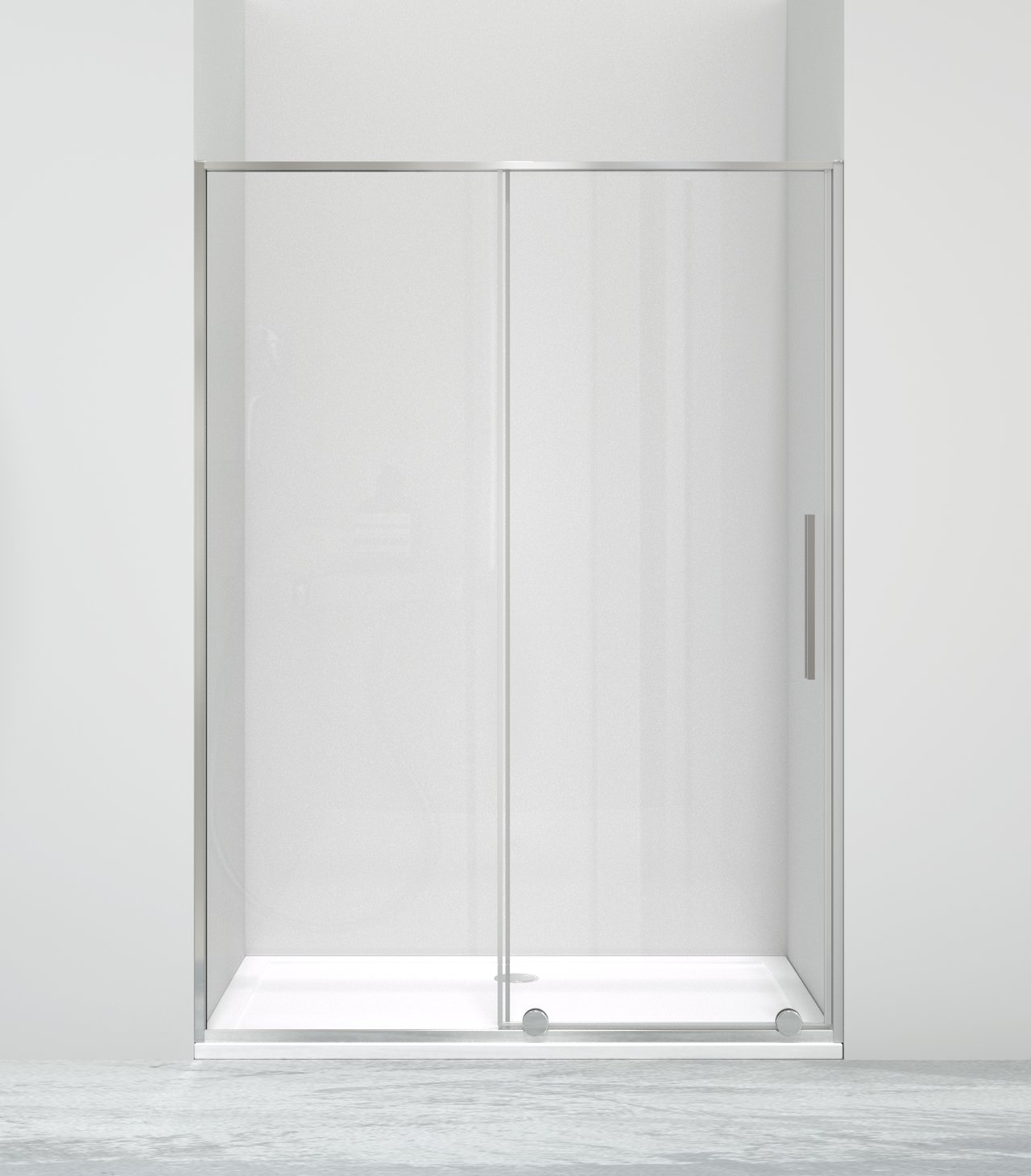 Luca Varess Morano douche schuifdeur 140 x 190 cm helder glas glans chroom profiel