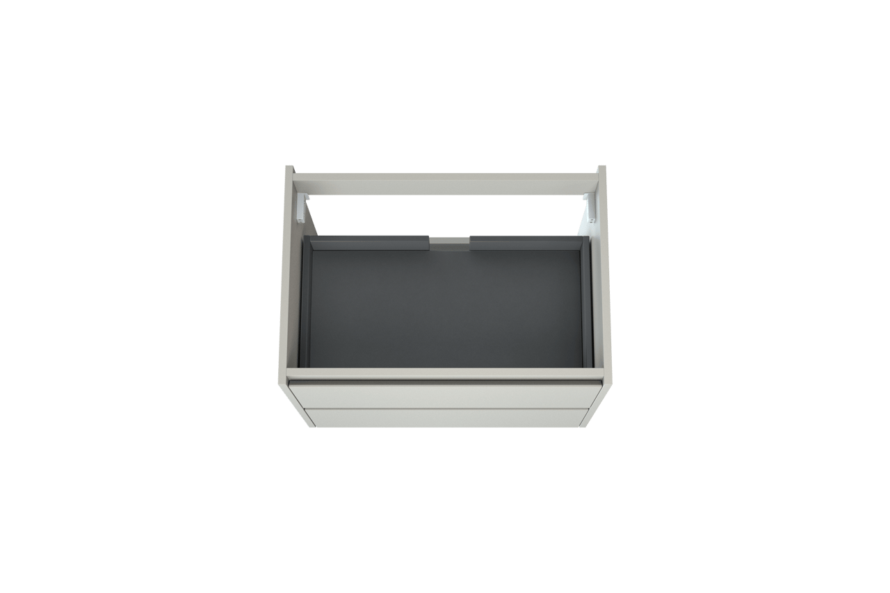 Storke Seda hängender Waschbeckenunterschrank: 75 x 52 cm, Weiß matt, 2 Schubladen