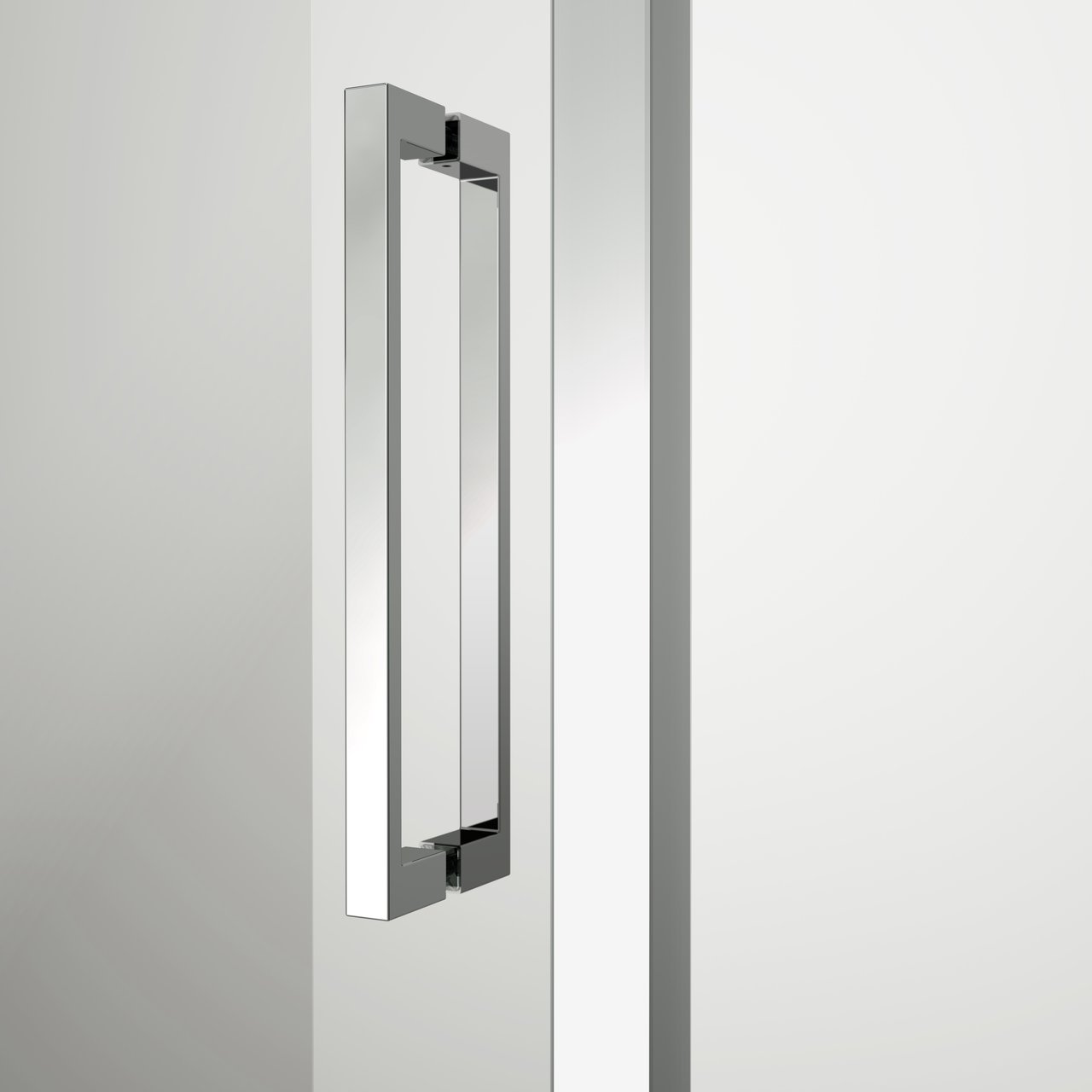 Luca Varess Senses douchehoek met schuifdeur en vaste zijwand 90 x 120 cm helder glas glanzend chroom profiel