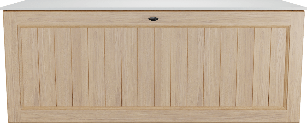 Balmani Lemon meuble salle de bains suspendu 135 x 55 cm, placage chêne naturel avec Stretto tablette simple ou double en blanc mat