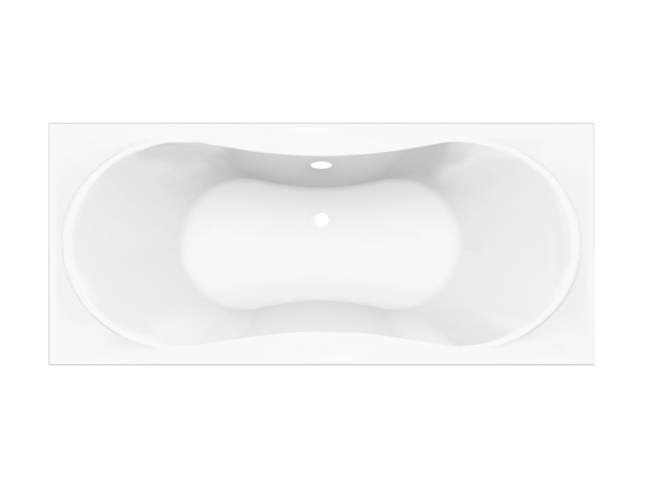 Luca Varess Trasime baignoire encastrable duo 180 x 80 cm acrylique blanc mat