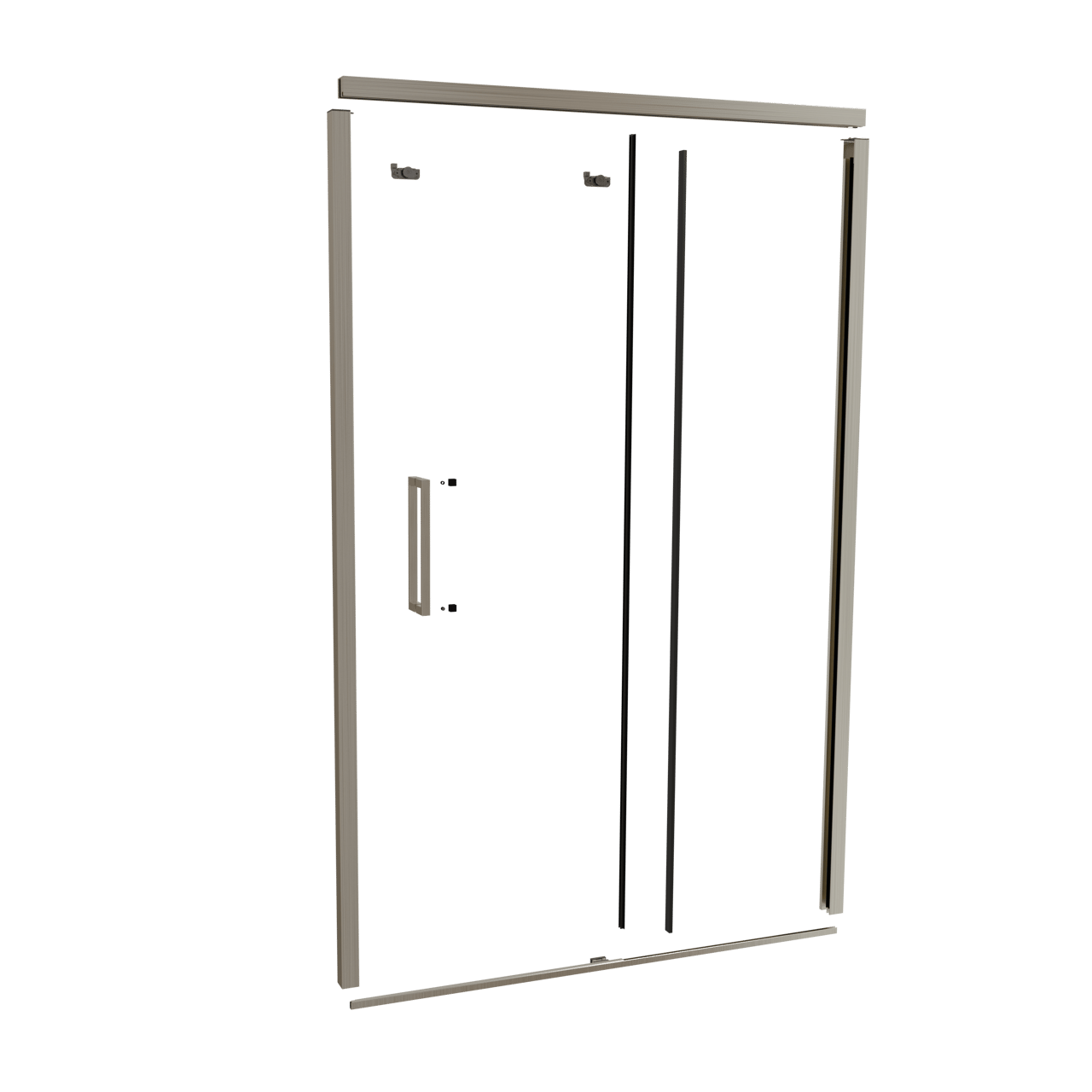 Balmani Senses Design 140 cm nis schuifdeur profielenset brushed coolmetal