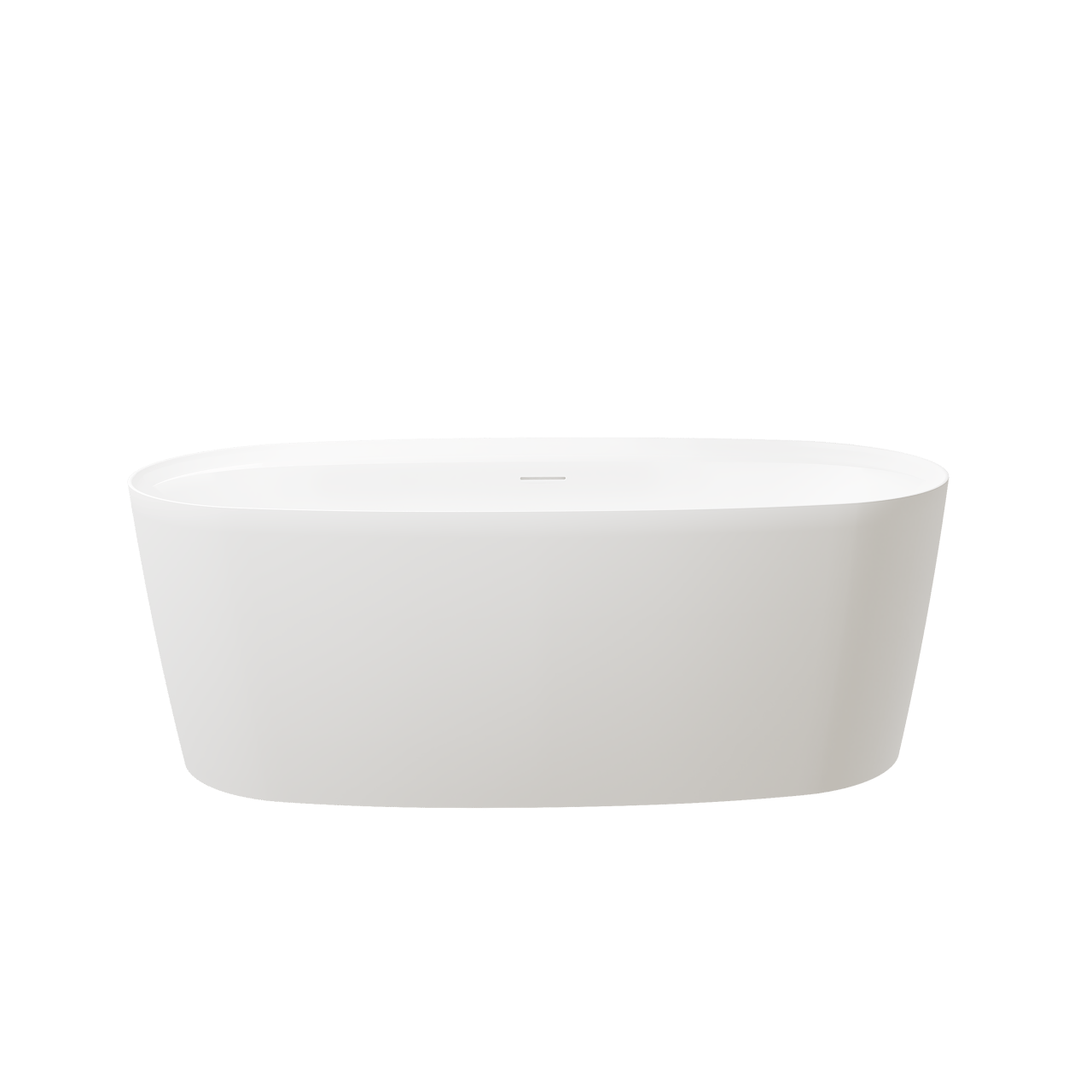 Luca Varess Sutilo ovaal vrijstaand bad 160 x 75 cm acryl Glanzend Wit met geïntegreerde legplank