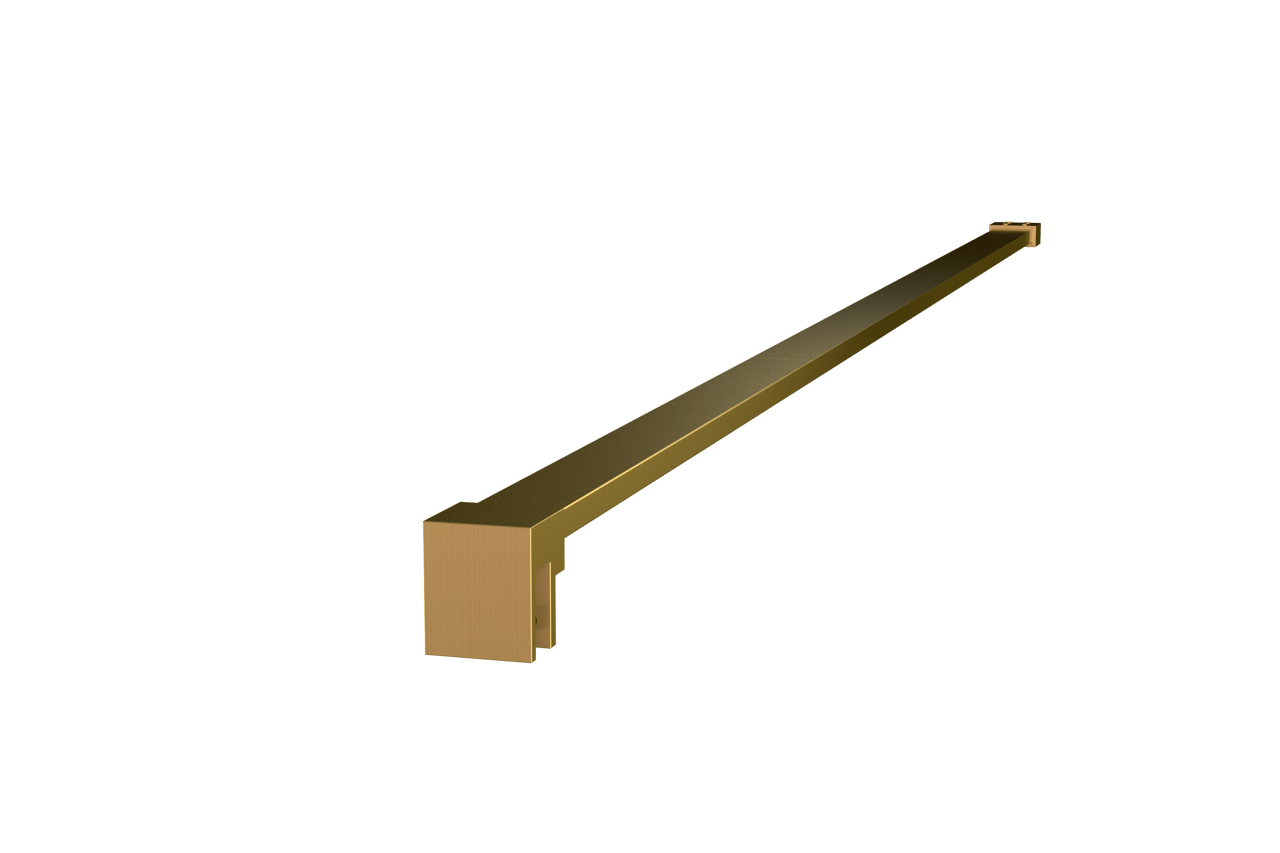 Balmani Modular inloopdouche 140 x 200 cm helder glas Brushed Gold profiel
