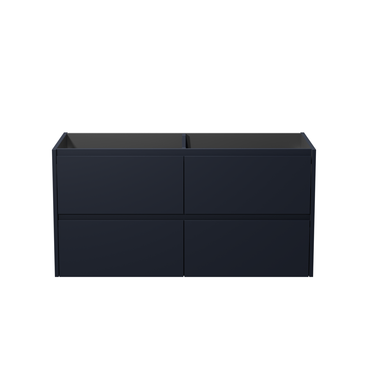 Storke Seda hängender Waschbeckenunterschrank: 120 x 52 cm, Nachtblau, 4 Schubladen