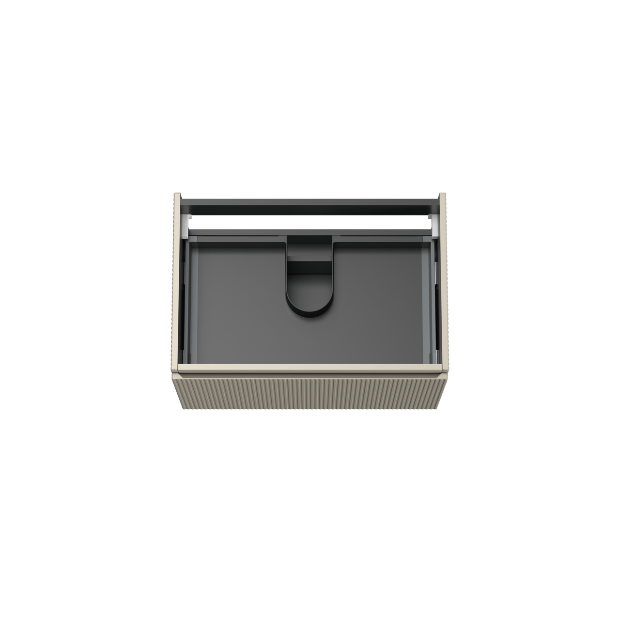 Storke Ribs zwevende wastafelonderkast 75 x 52 cm zijdegrijs 2 lades