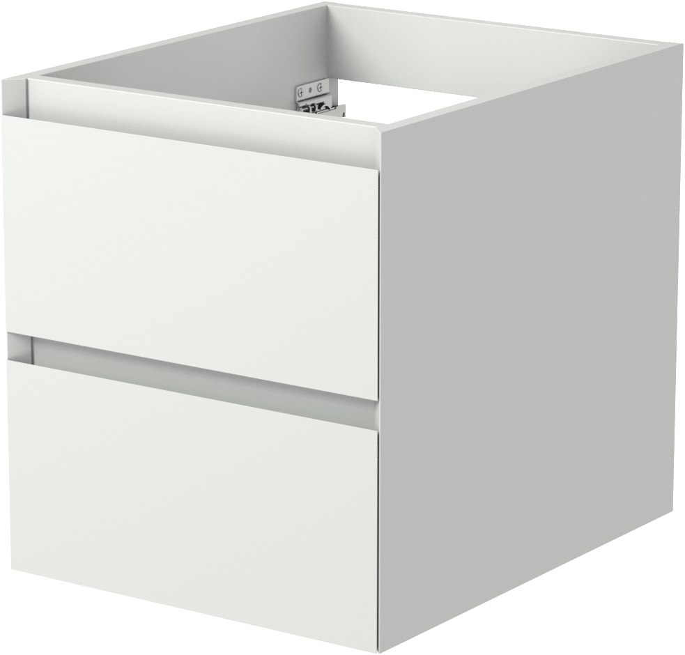 Balmani Mitra meuble sous-vasque suspendu 45 x 55 cm blanc mat 2 tiroirs