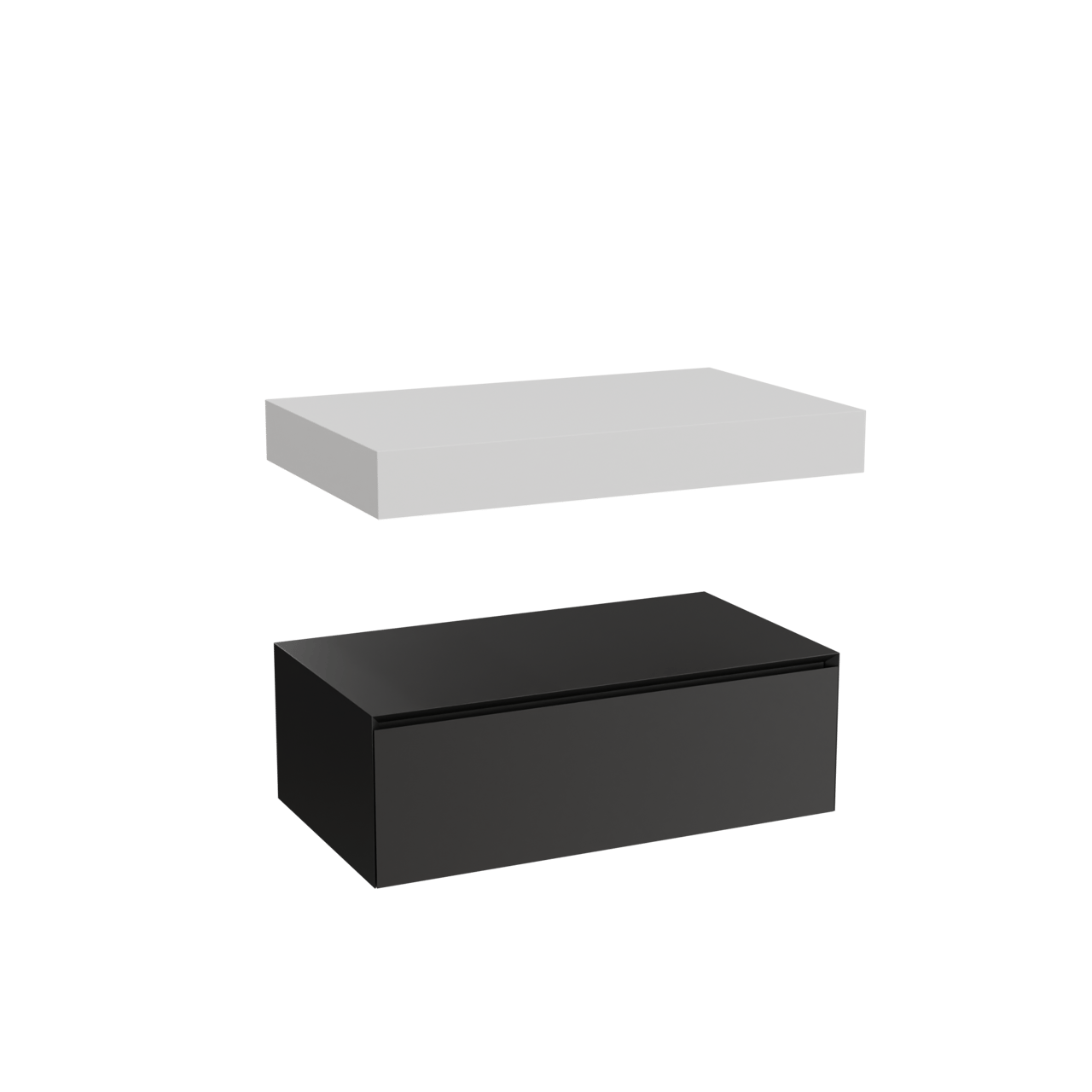 Balmani Mitra Elements meuble salle de bains avec tablette pour vasques Dominus