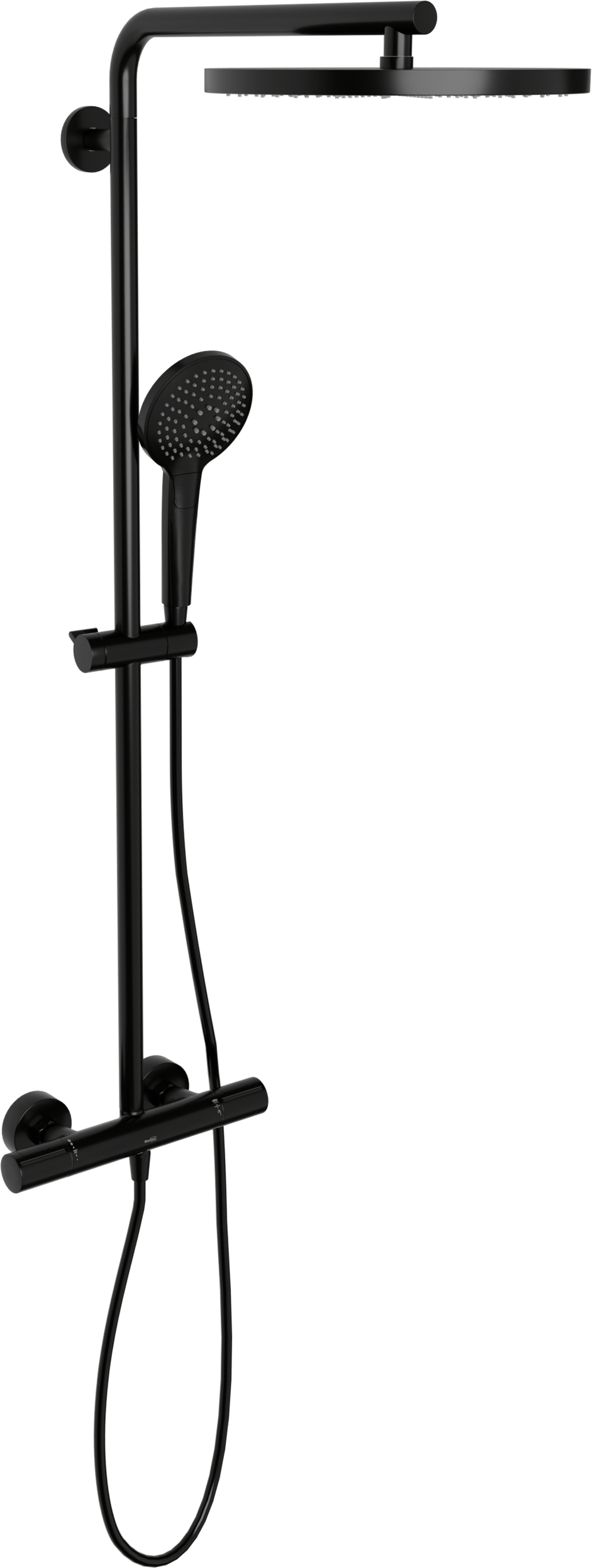 BLAUFOSS Nola 300 opbouw regendoucheset thermostatische kraan Mat Zwart