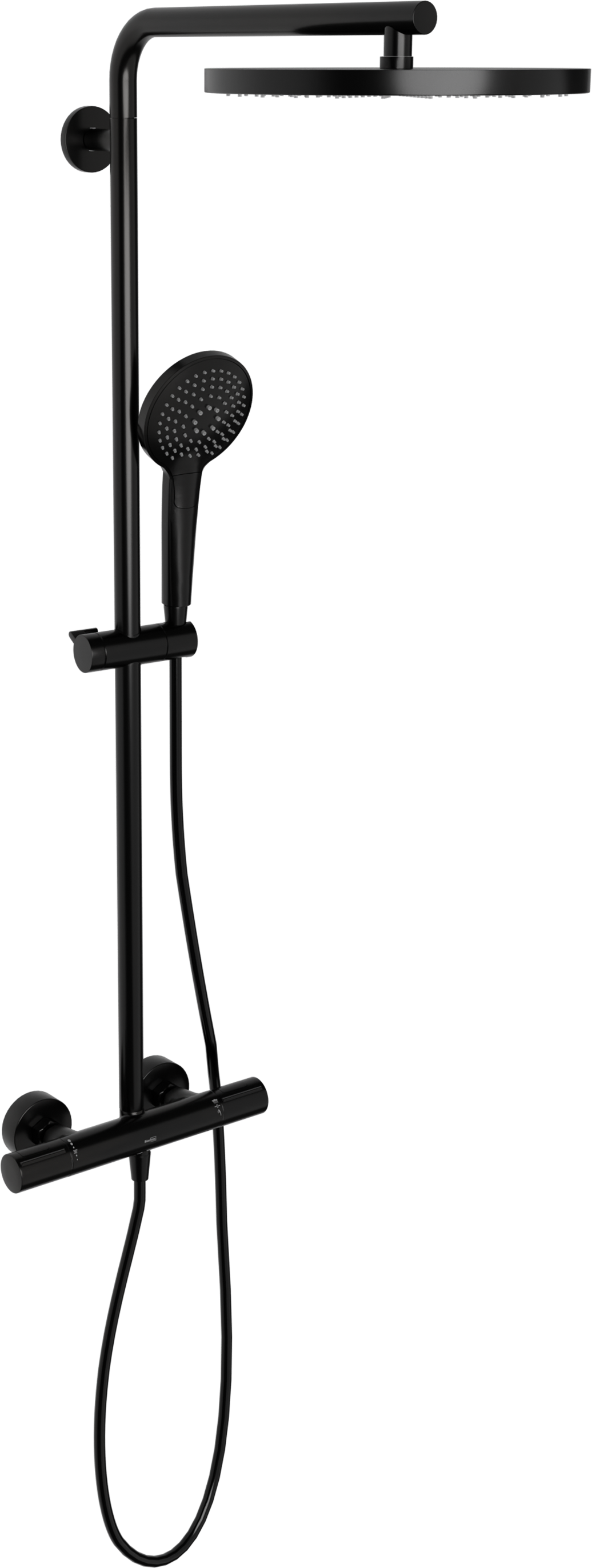 BLAUFOSS Nola 300 opbouw regendoucheset thermostatische kraan Mat Zwart