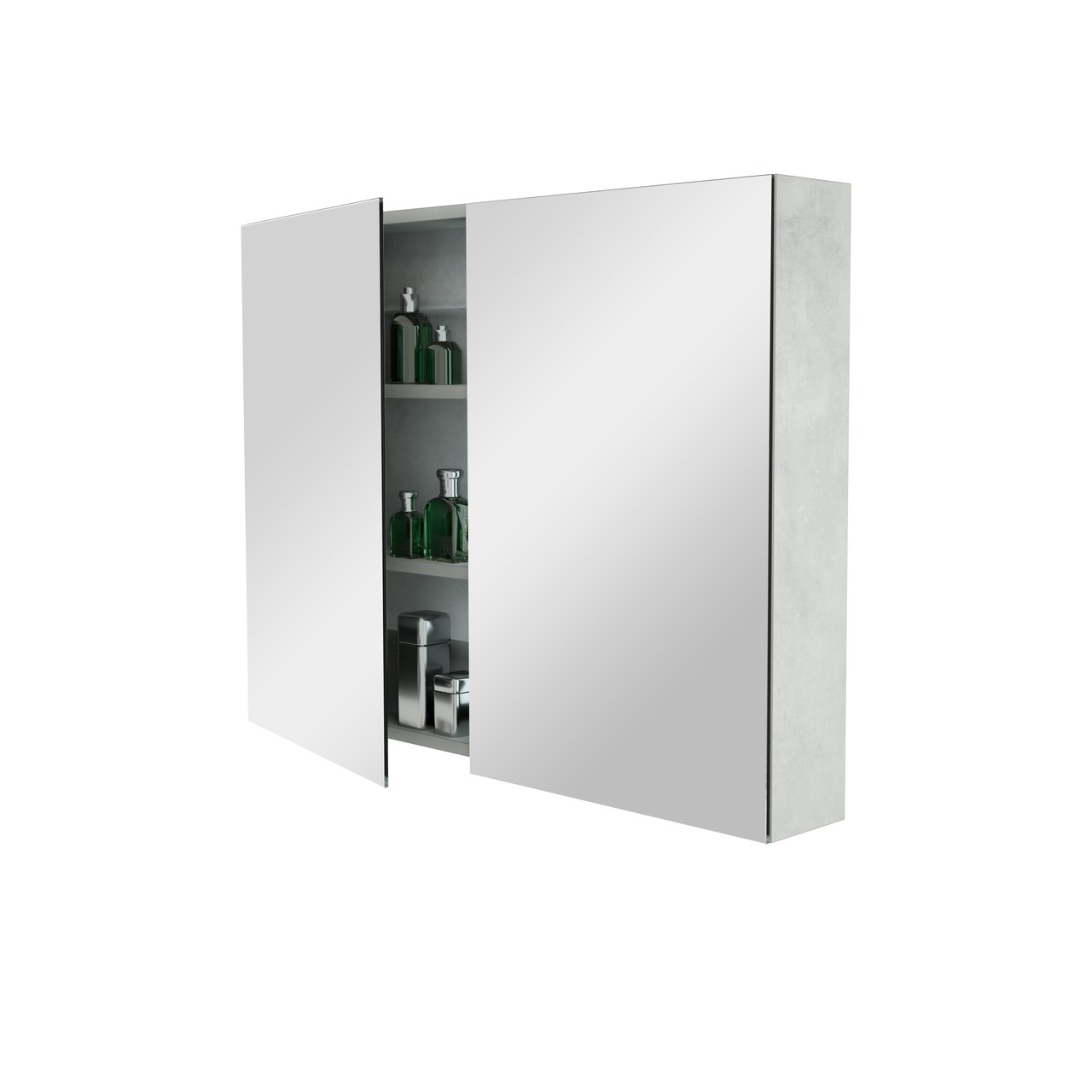 Storke Reflecta spiegelkast 100 x 75 cm beton zilvergrijs