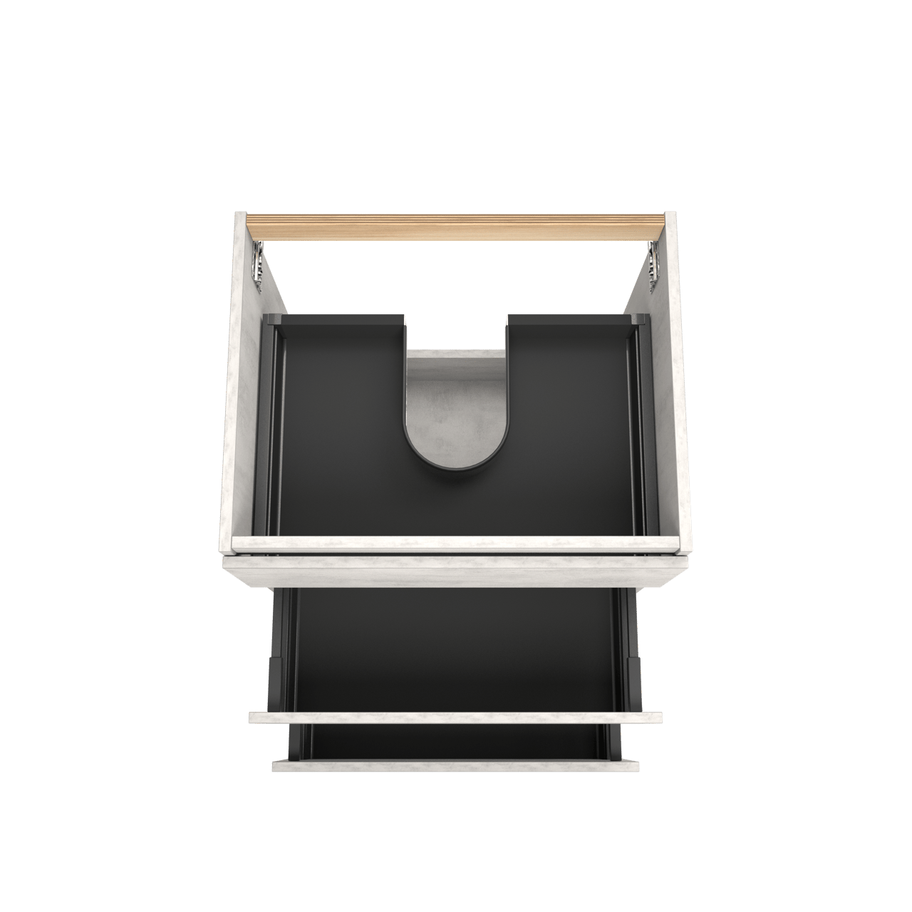 Balmani Lucida staande wastafelonderkast 67,5 x 55 cm beton zilvergrijs 3 lades