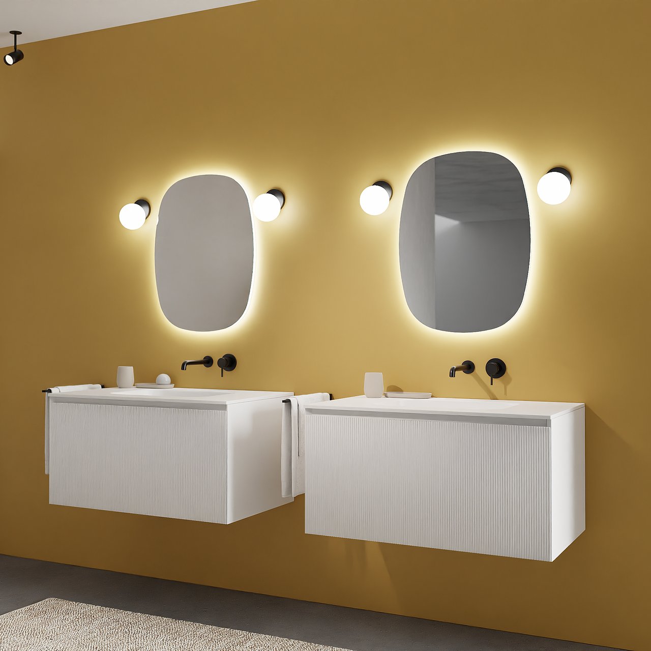 Balmani Cloud miroir organisch lumineux et anti-buée 54 x 72 cm