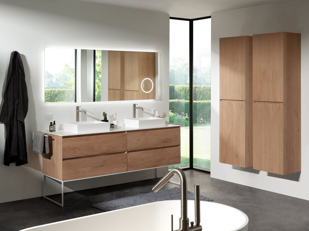 Balmani Giro miroir rectangulaire lumineux et anti-buée 180 x 70 cm