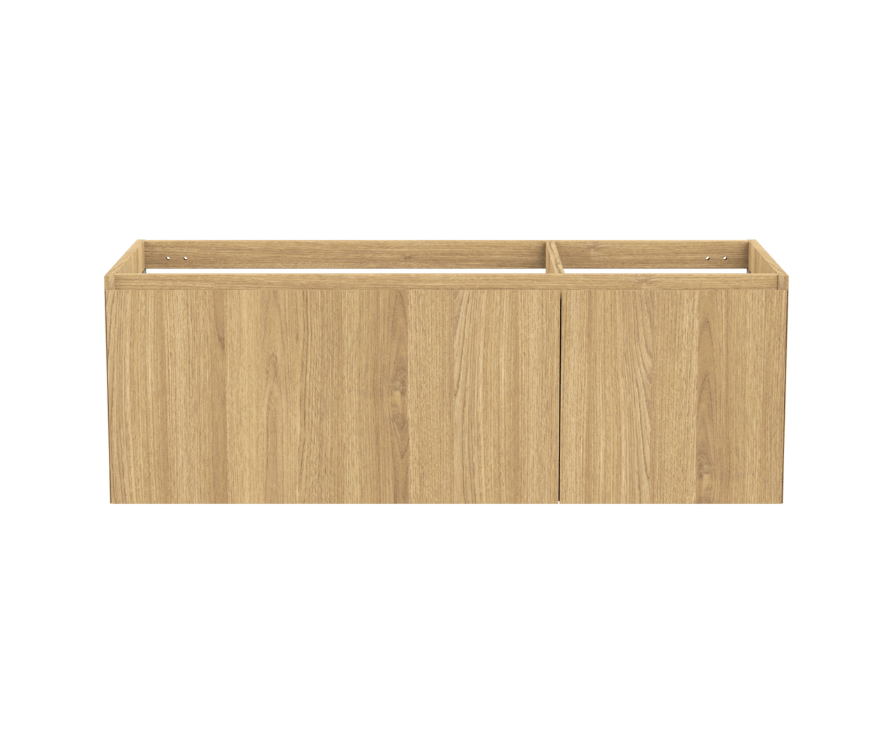 Balmani Idra zwevende wastafelonderkast 135 x 55 cm asymmetrisch links fineer naturel eiken 4 lades