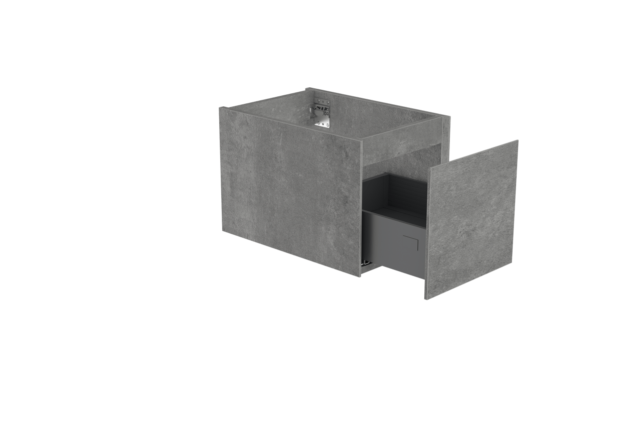 Storke Edge meuble sous-vasque suspendu 35 x 52 cm béton gris foncé 1 tiroir