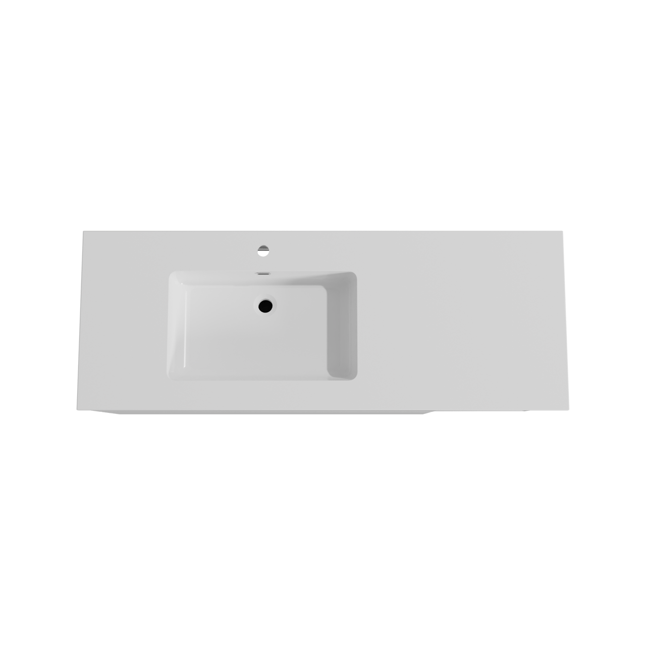 Storke Edge zwevend badmeubel 140 x 52 cm hoogglans wit met Diva asymmetrisch linkse wastafel in composietmarmer hoogglans wit