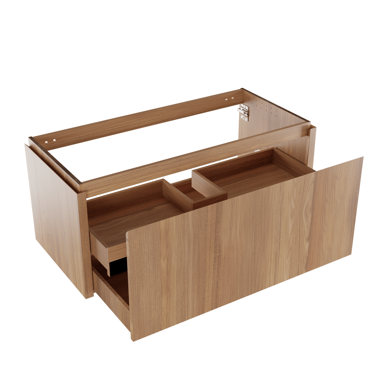 Balmani Eclips hängendes möbelstück Waschtischunterschränke 120 x 55 cm Teak 2 Schubladen