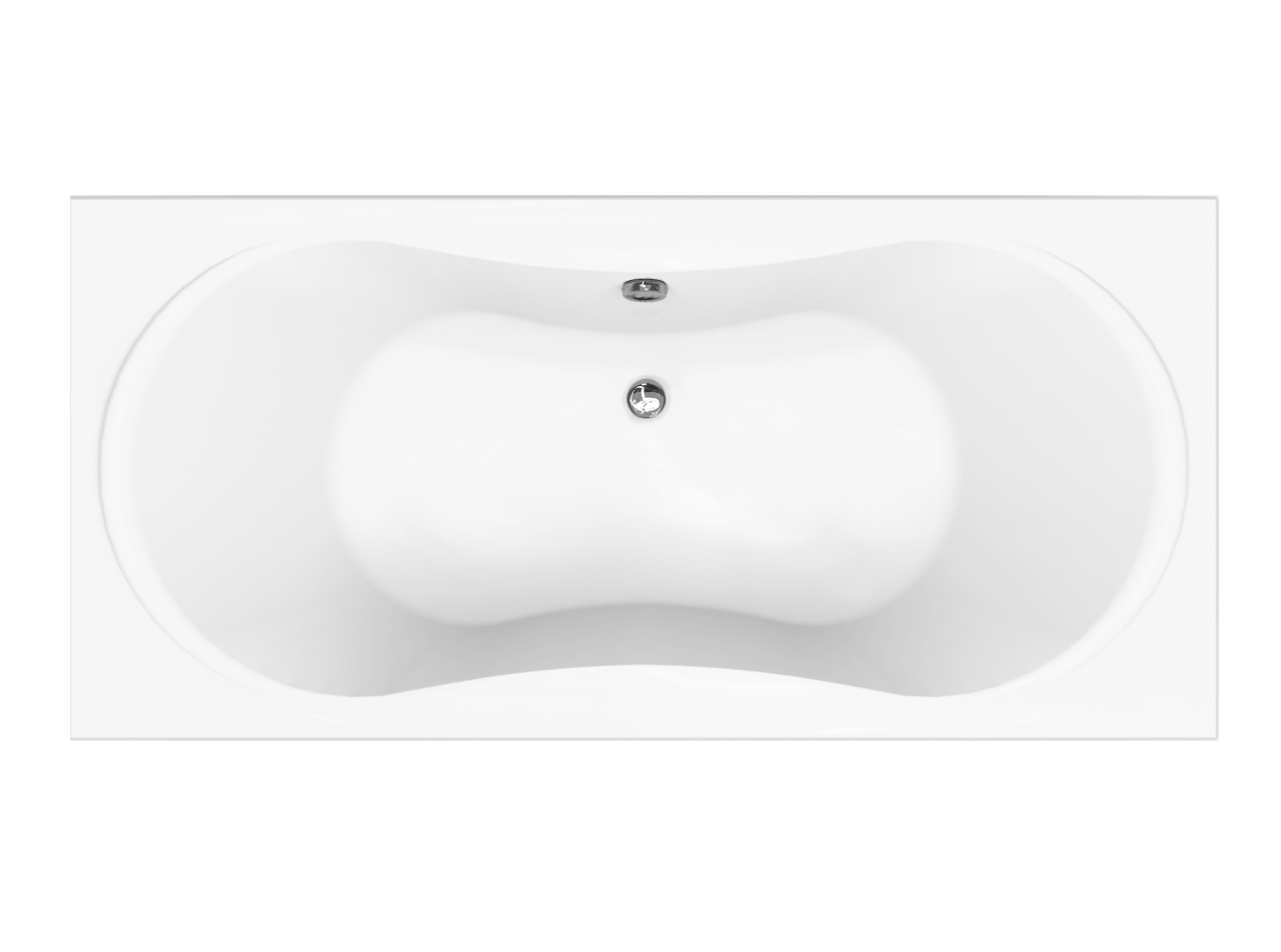 Luca Varess Trasime 2 Personen Einbaubadewanne 190 x 90 cm, Acryl Weiß mat