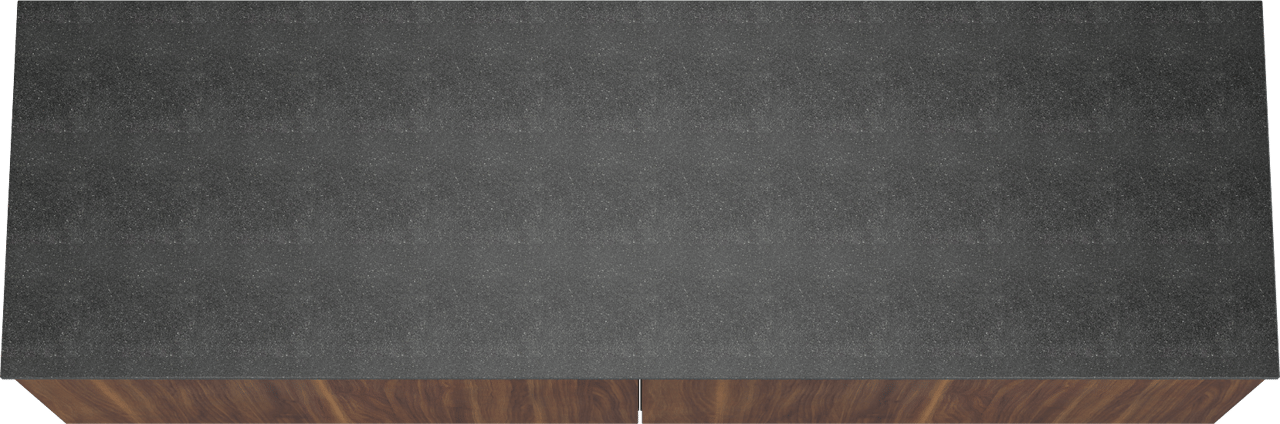 Balmani Sfera meuble salle de bains suspendu 180 x 55 cm noyer américain avec Stretto tablette simple ou double en granit noir