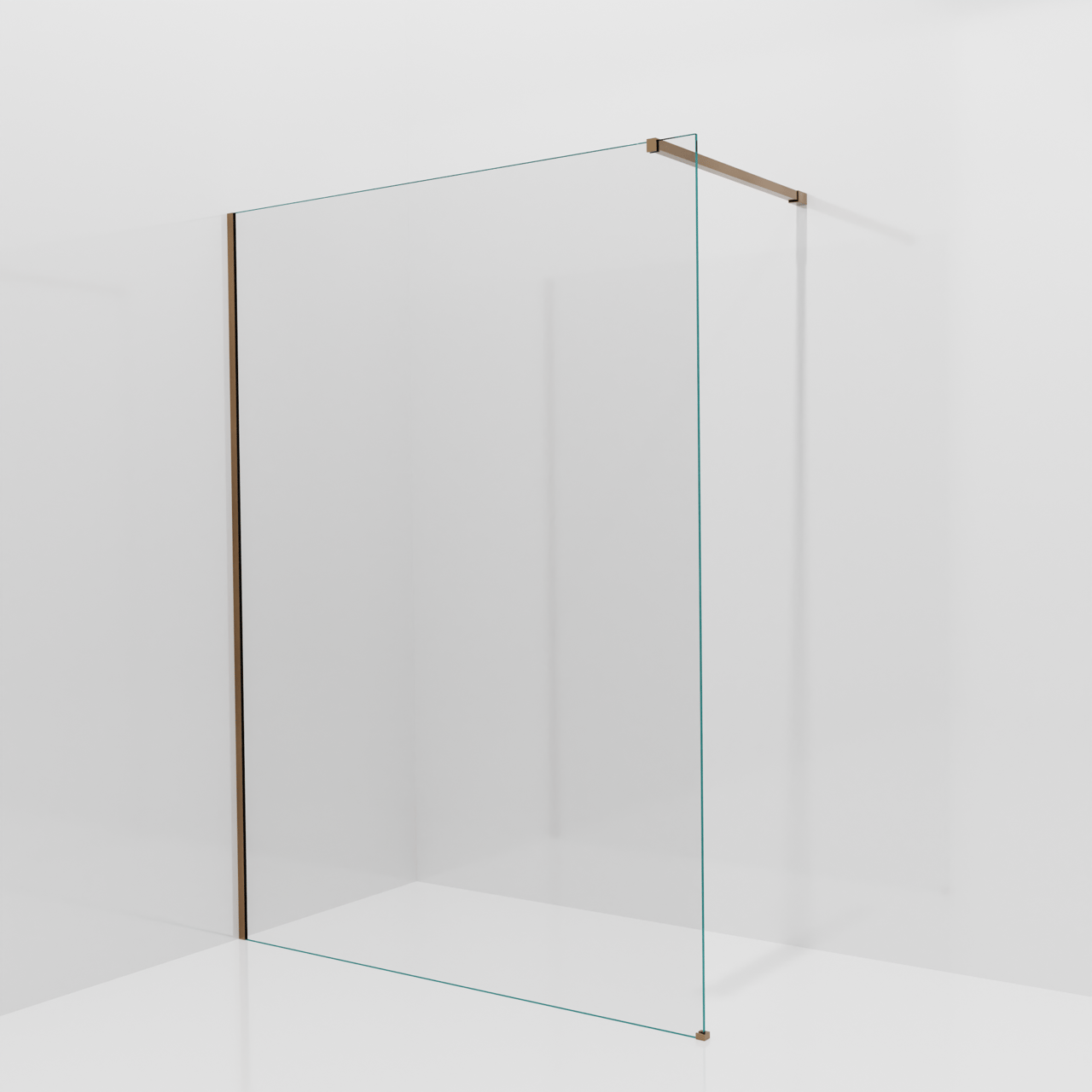 Balmani Modular Walk-In Dusche: 150 x 200 cm, Klarglas, Profil Brushed Rosegold