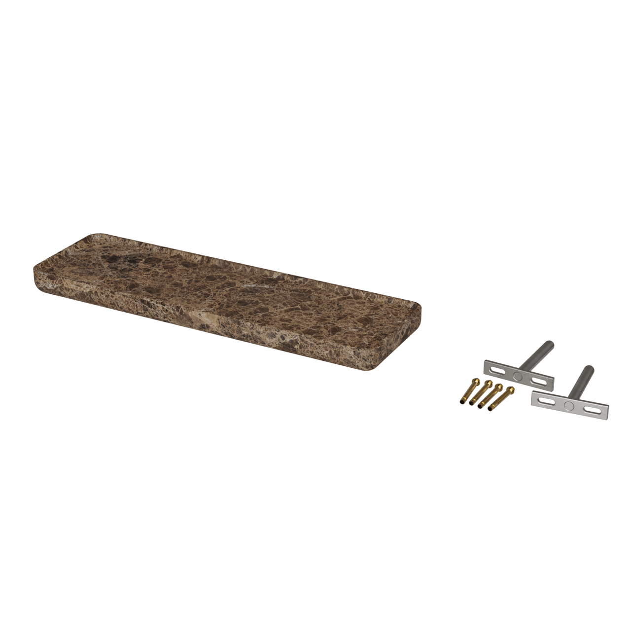 Balmani Tray étagère murale Marbre Dark Emperador 40 x 12 cm