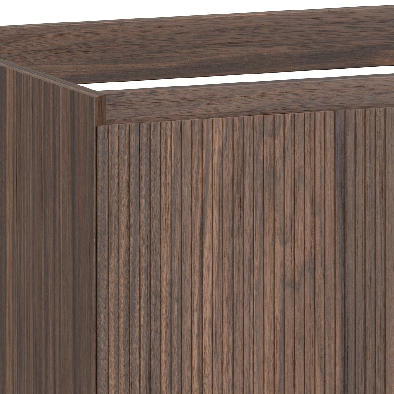 Balmani Fila zwevende wastafelonderkast 135 x 55 cm asymmetrisch links fineer notelaar 4 lades