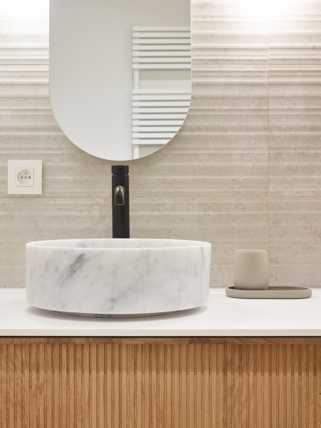 Balmani Fato waskom Carrara marmer rond Ø 37,5 cm