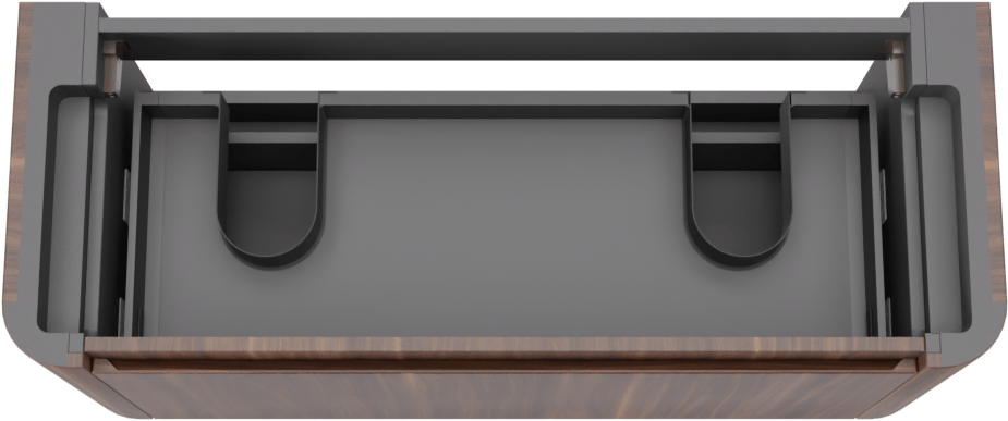 Storke Soft hängendes möbelstück Waschtischunterschränke 120 x 46 cm Nussbaum 2 Schubladen