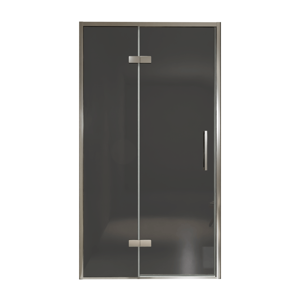 Balmani Senses Design Dusche Drehtür, Links, 120 cm x 210 cm, Rauchglas, Profil Chrom, inklusive Coating