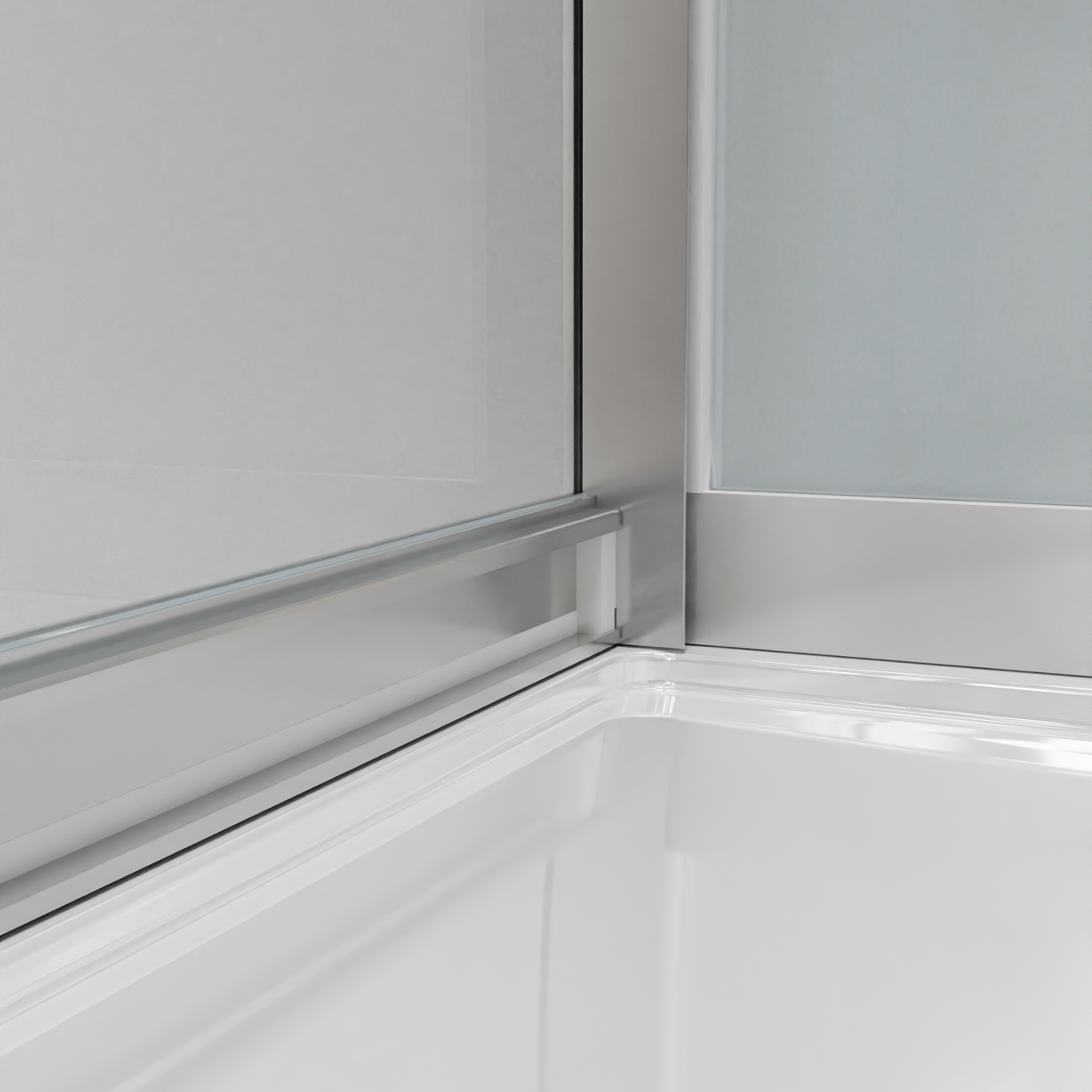 Luca Varess Talan complete douchecabine met schuifdeuren 90 x 90 cm helder glas mat chroom profiel