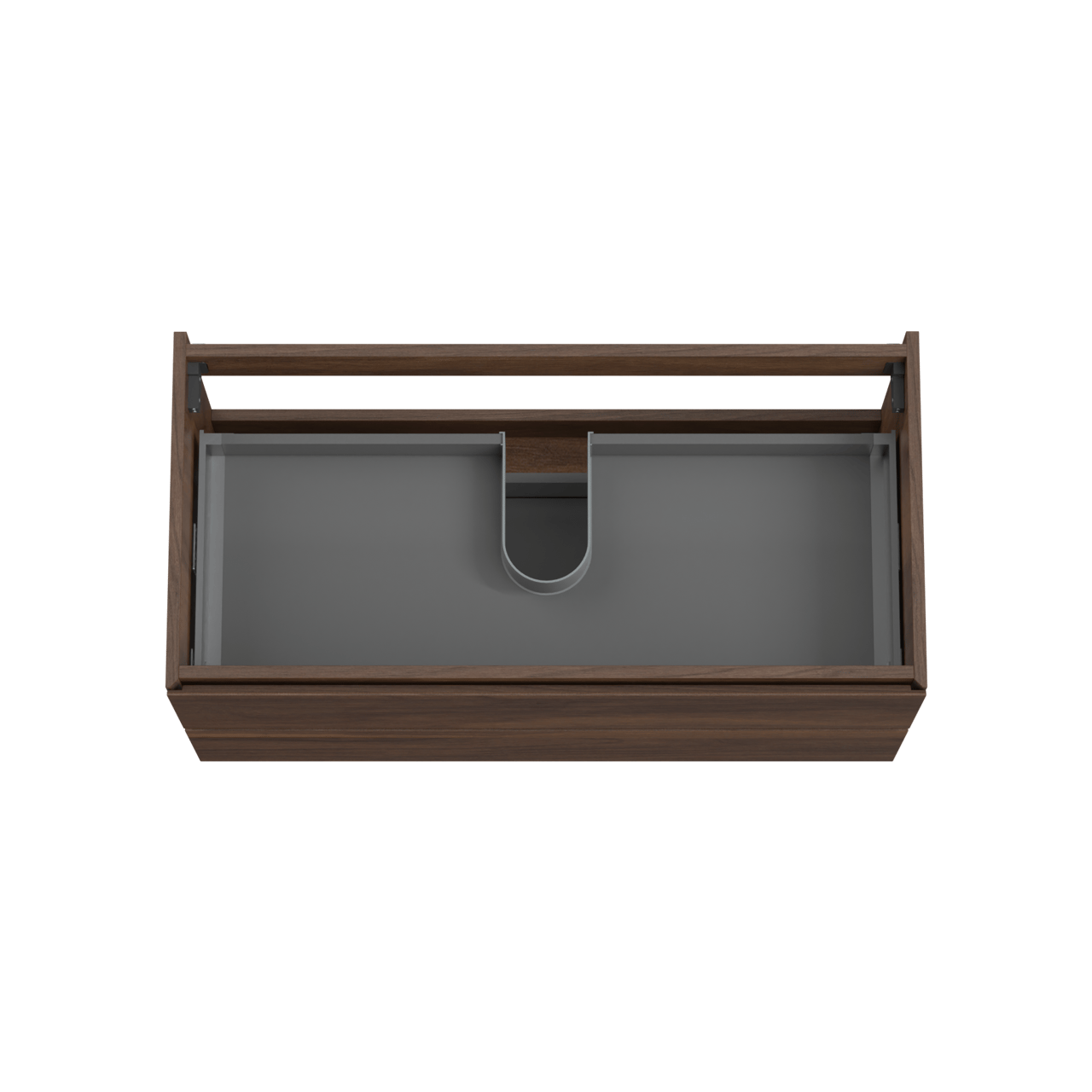 Storke Edge meuble sous-lavabo suspendu 105 x 52 cm noyer 2 tiroirs