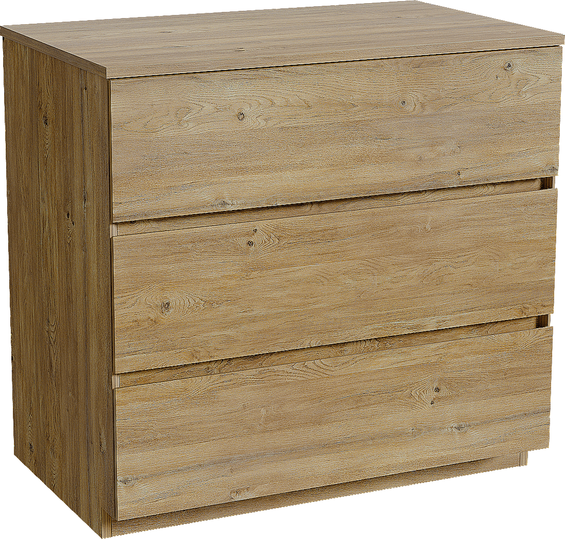 Storke Edge meuble salle de bains à poser 85 x 52 cm chêne brut avec Panton tablette simple en mélaminé chêne brut