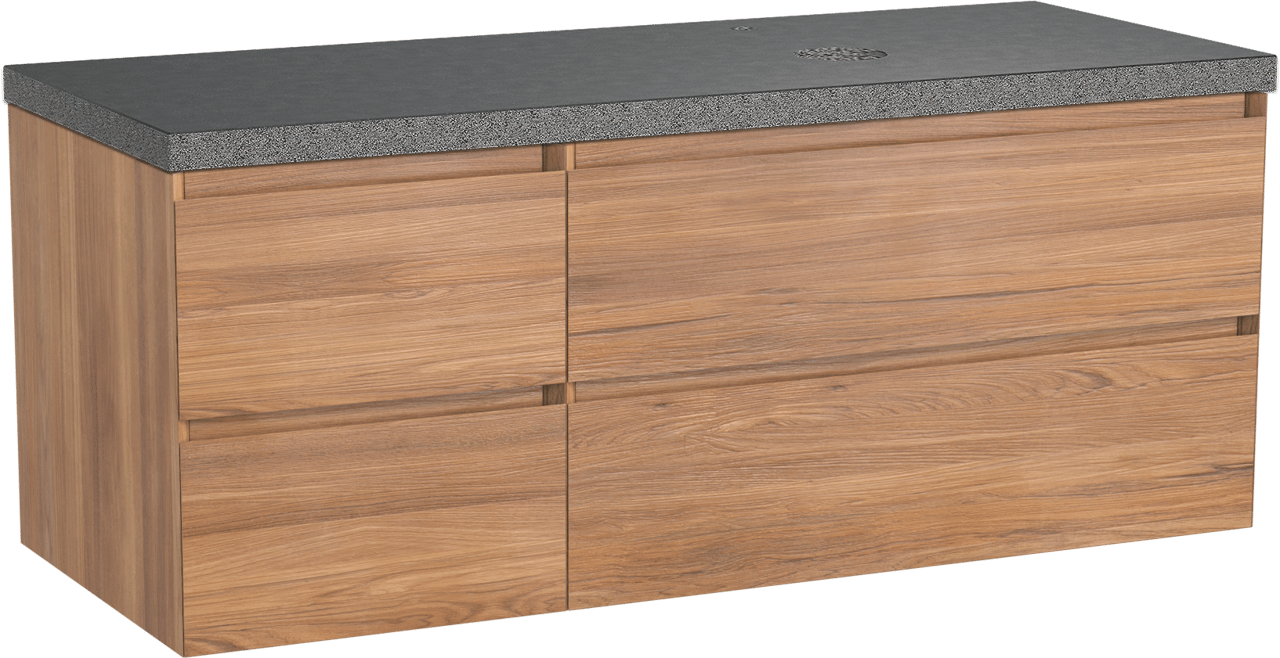 Balmani Mitra meuble salle de bains avec tablette pour vasques Rock