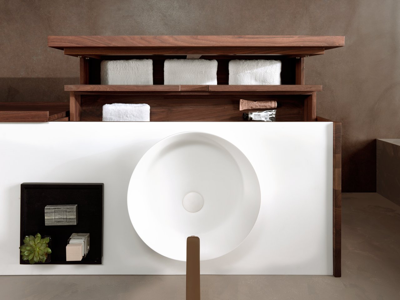 Balmani Jezi waskom matte Solid Surface rond Ø 37,5 cm