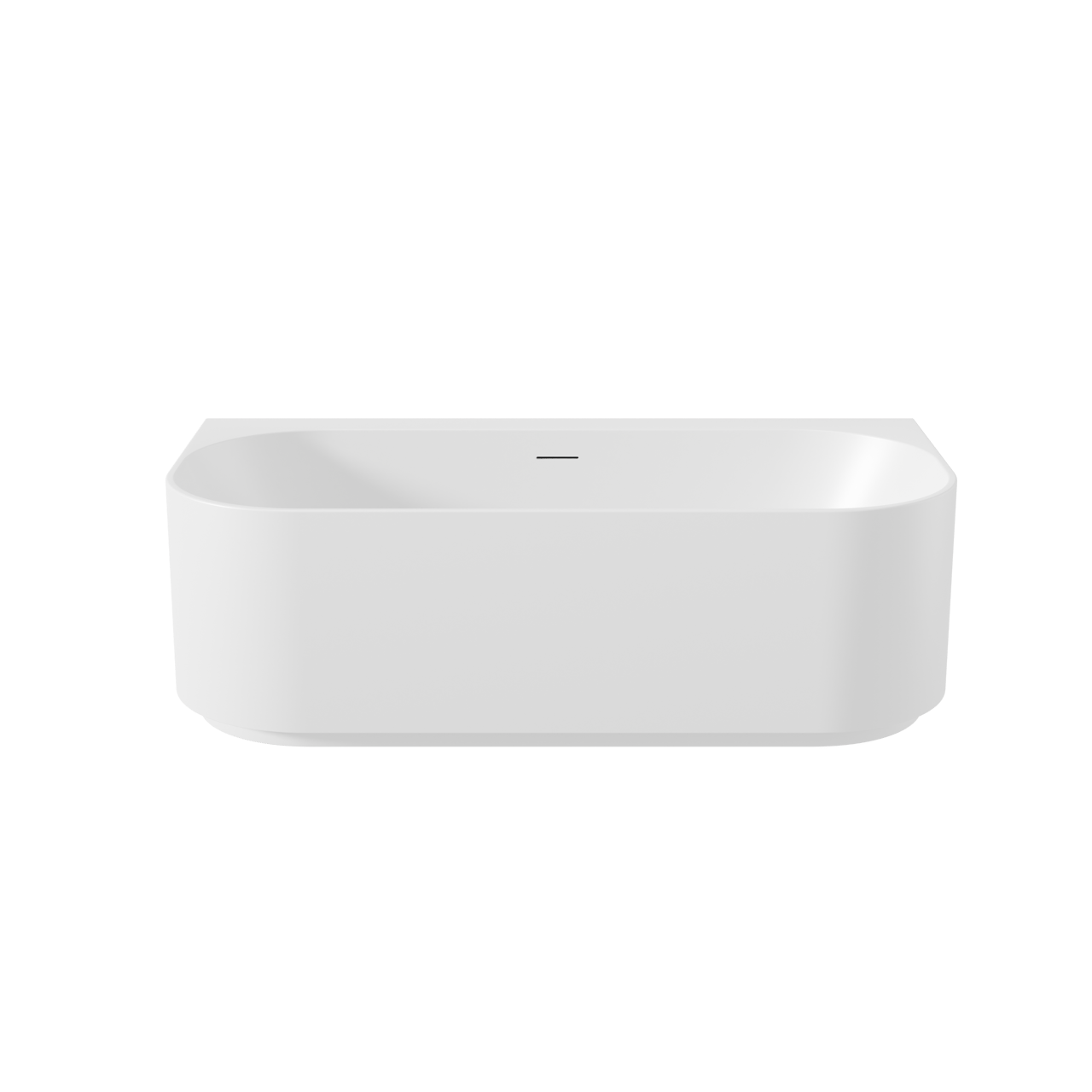 Luca Varess Laguna 2-Personen halb freistehende Badewanne: 170 x 85 cm, Acryl, Weiß matt, mit LED-Beleuchtung