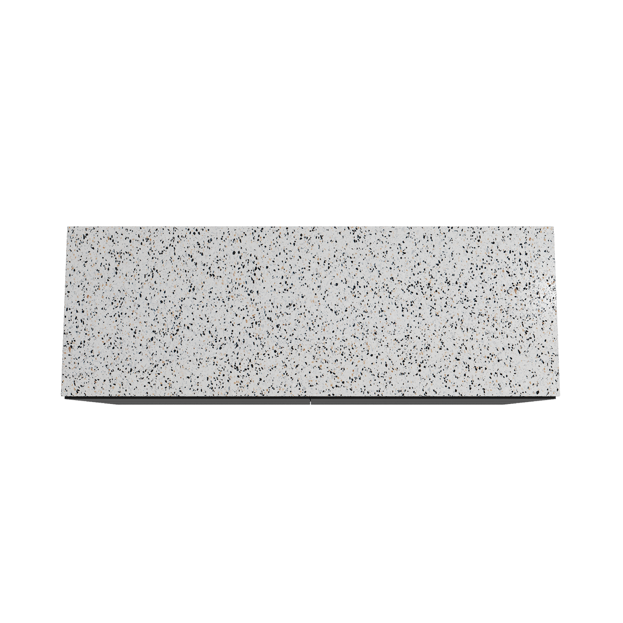 Storke Edge meuble salle de bains à poser 150 x 52 cm noir mat avec Tavola tablette simple ou double en blanc/noir mat terrazzo