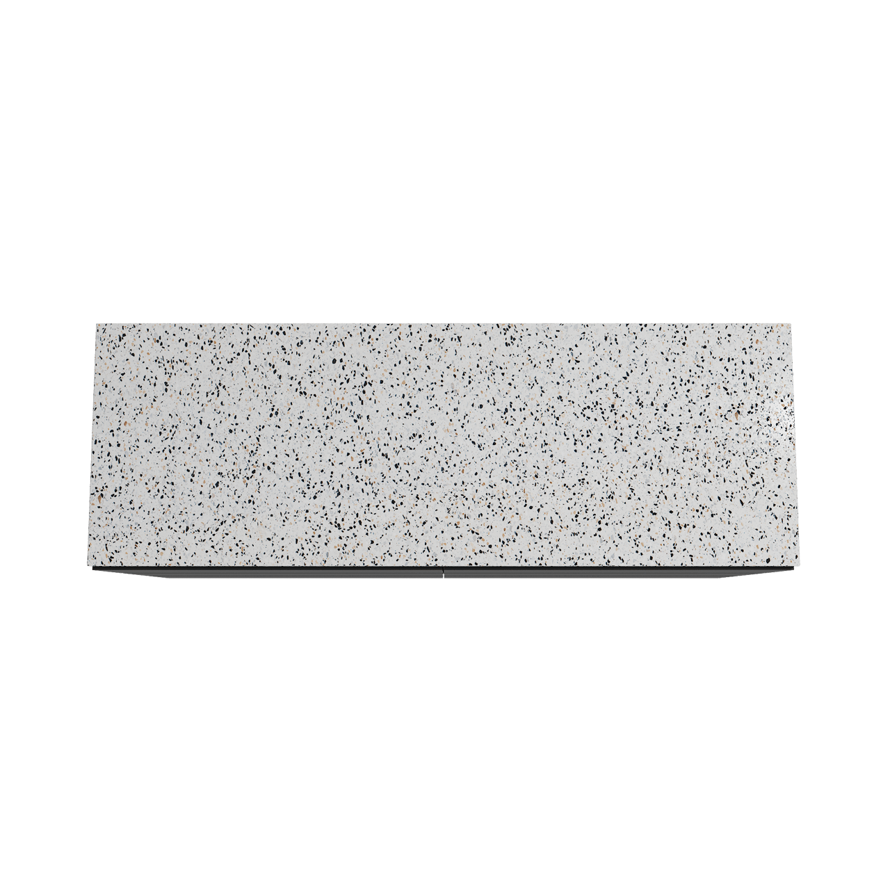 Storke Edge meuble salle de bains à poser 150 x 52 cm noir mat avec Tavola tablette simple ou double en blanc/noir mat terrazzo