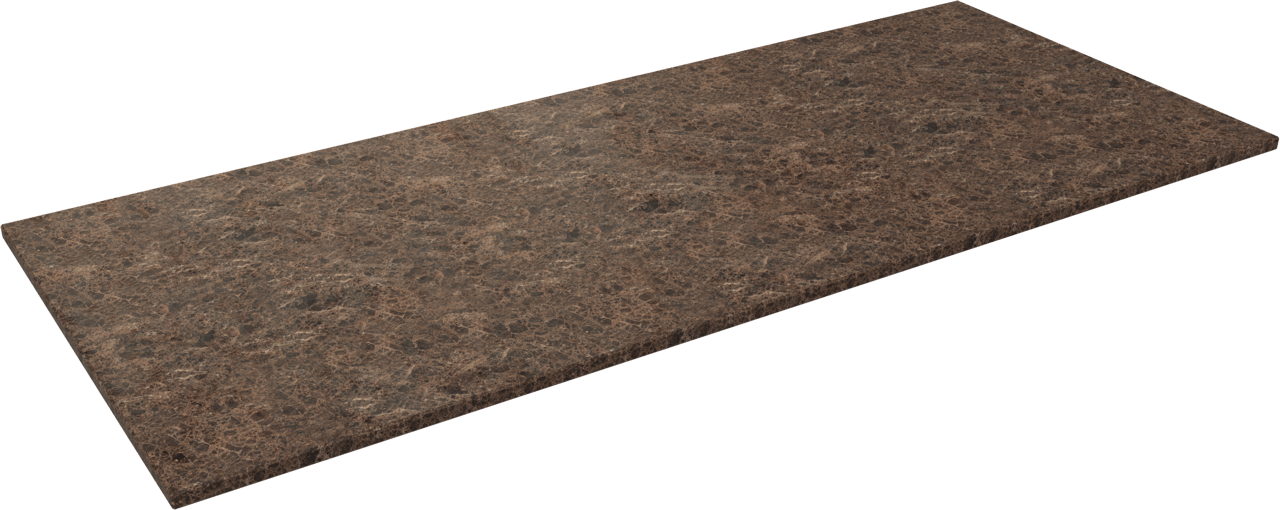 Balmani Stretto Einzel- oder Doppelwaschtischplatte, Marmor Dark Emperador, 135 x 55 cm