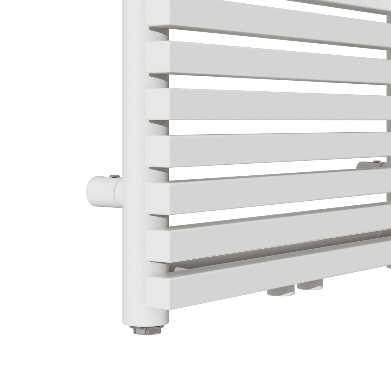 Vipera Vesuvio einzelner Handtuchheizkörper, 50 x 180 cm, Zentralheizung, weiß glänzend, Seiten- und Mittelanschluss, 1.205W