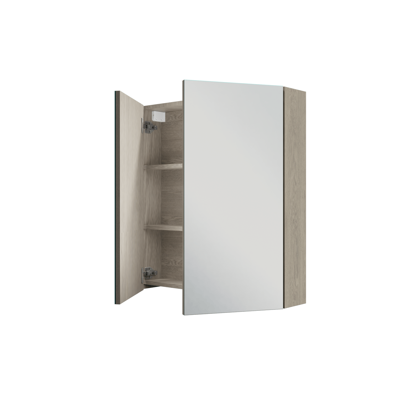 Linie Montro spiegelkast 70 x 75 cm grijze eik