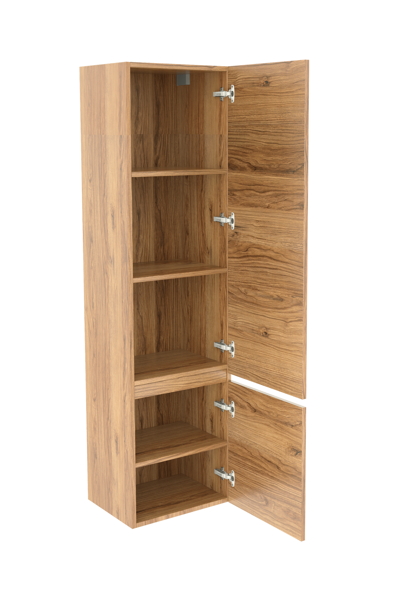 Balmani Lucida zwevende badkamerkast rechts teakhout 45 x 35 x 169 cm