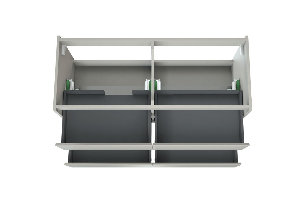 Storke Seda zwevend wastafelonderkast 130 x 52 cm mat wit 4 lades