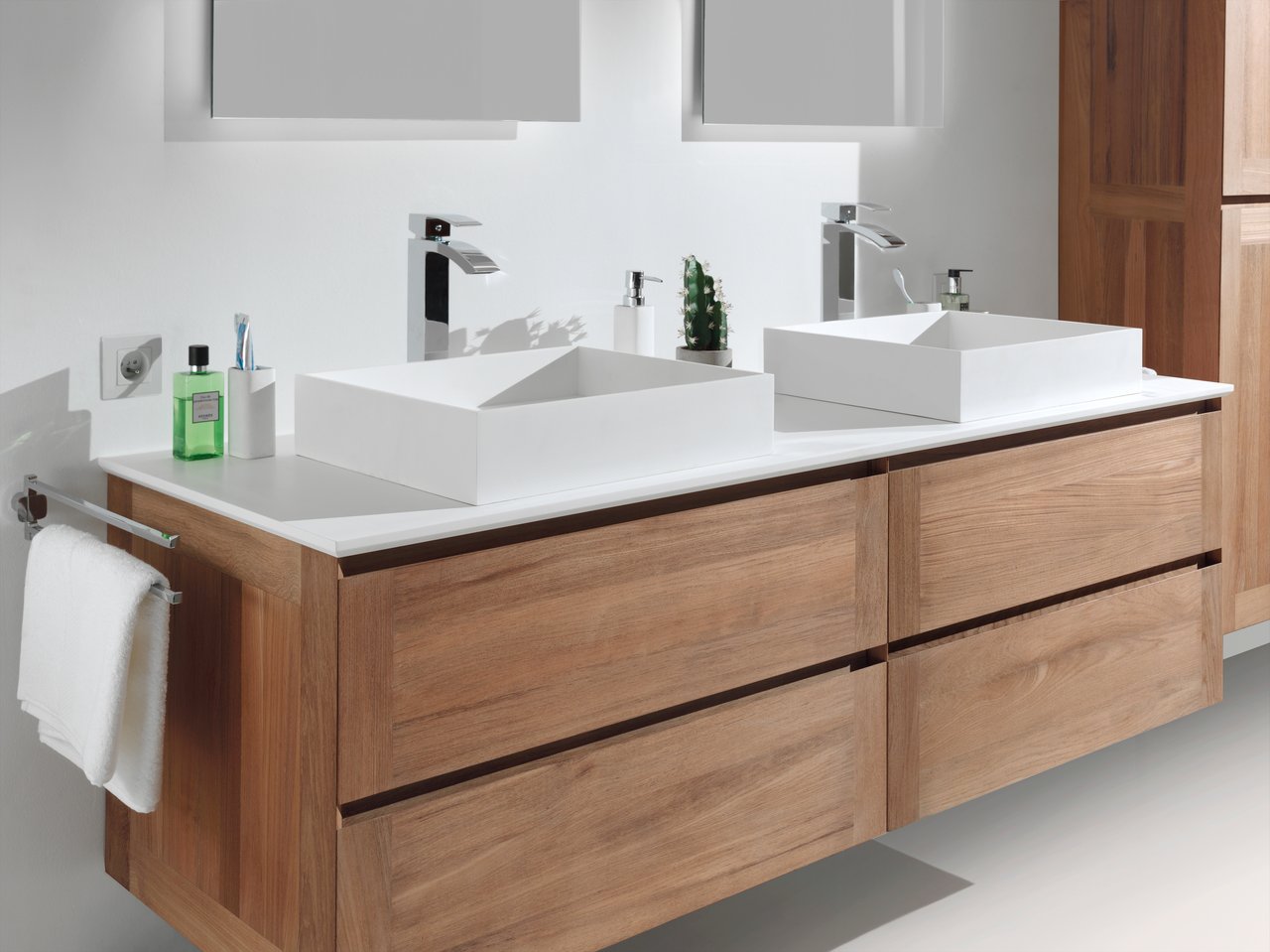 Balmani Mali Aufsatzbecken, Solid Surface matt, rechteckig 50 x 39 cm